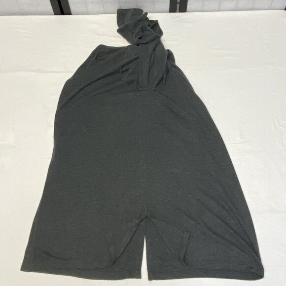 Hunt Club Grey Cardigan Sweater XLT Collarless Long Sleeve Lightweight Button Up - Picture 10 of 12